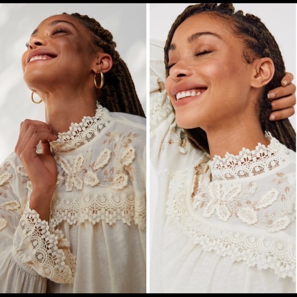 Anthropologie Tops - Anthropology Jenna lace top